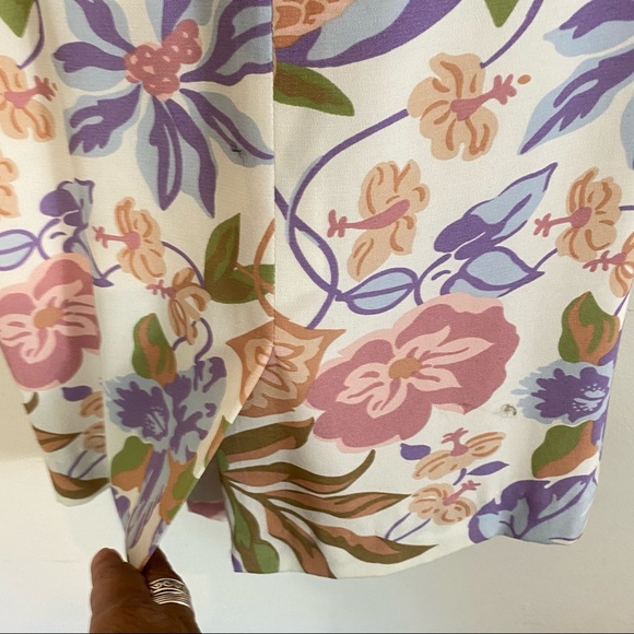 Vintage Bichon by Sarah Edwards Floral Midi Length Dress size 2 Petite - Picture 11 of 13